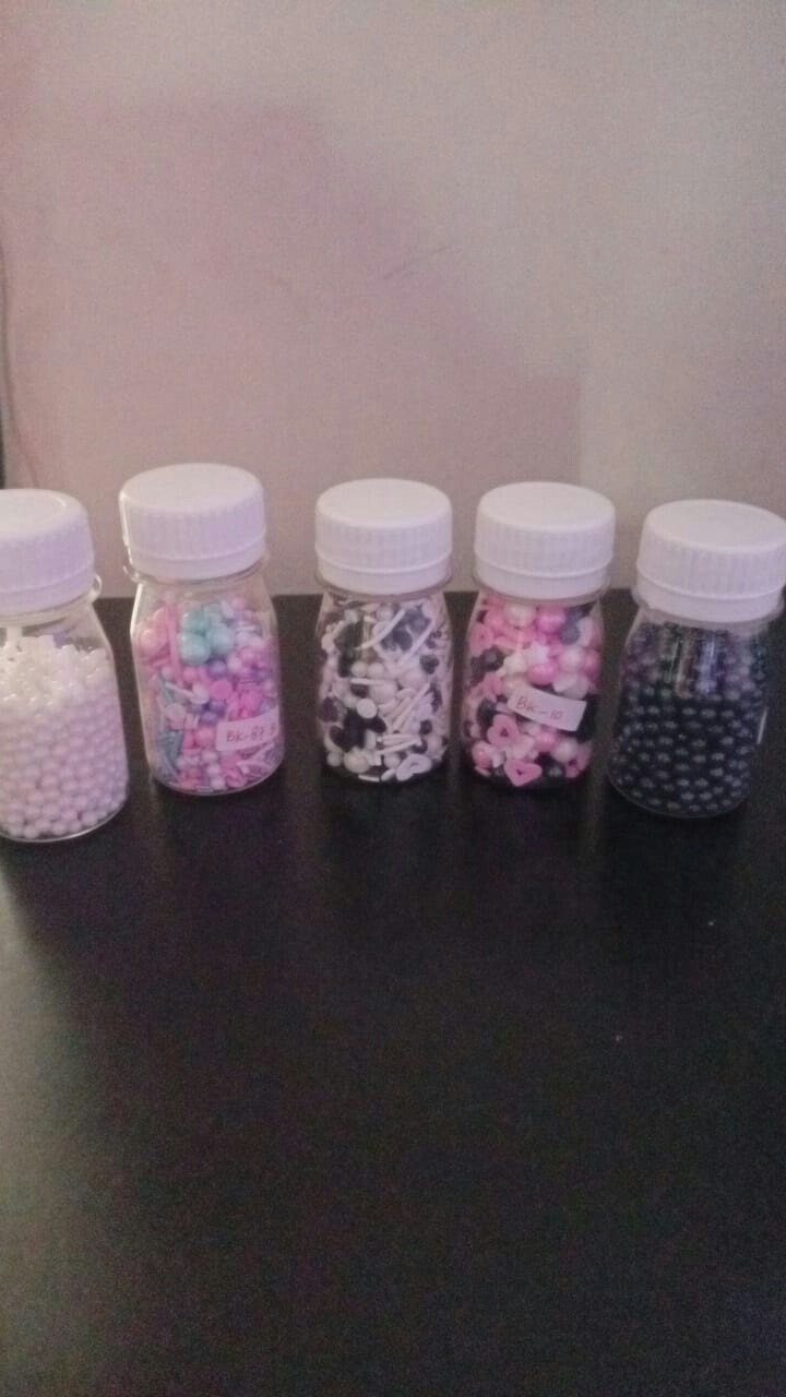 Bk-0009 Sprinkles Sprinkle Sprinkel Mix Hitam Putih 30gram