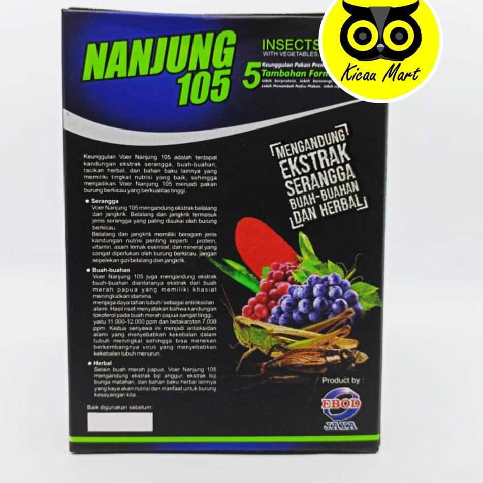 [KODE TBQLN] NANJUNG 105 PREMIUM VOER PELLET EBOD JAYA PUR PELET PAKAN MAKANAN BURUNG MURAI KACER 10