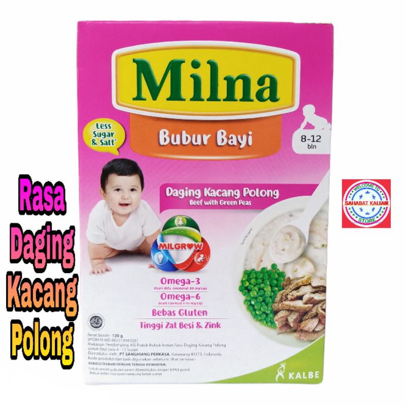 MILNA BUBUR BAYI 8 - 12 BULAN 120GR PER 1 BOX