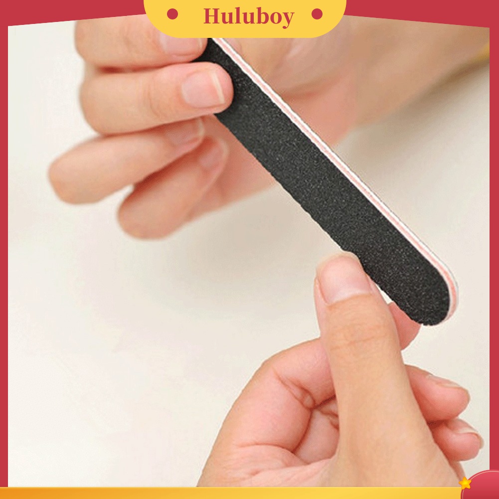 Huluboy Huluboy♡ 10pcs Balok Buffer Pengikir Kuku Untuk Manicure Pedicure