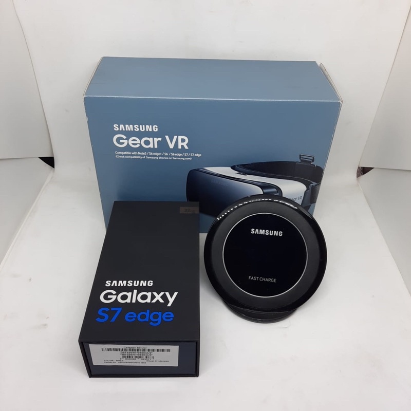 HP Second Samsung galaxy s7 Edge Gold set VR Gear Dan wireless Charger