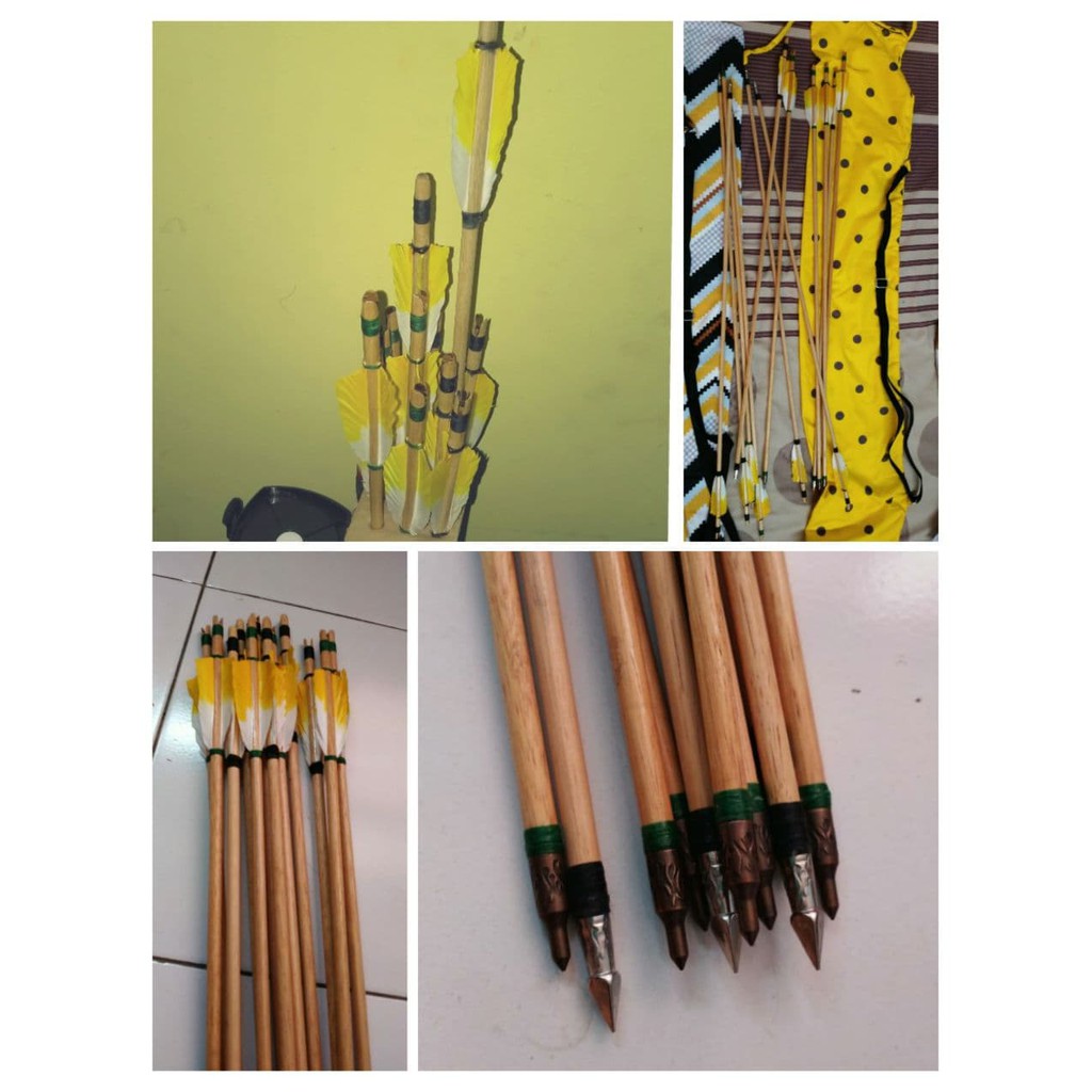 arrow kayu ramin vanes bulu