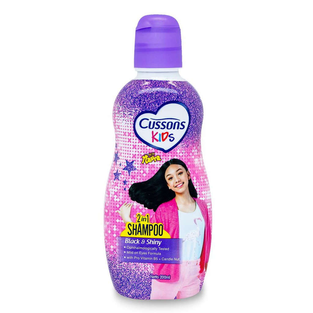 [BPOM] Cussons Kids Shampoo Naura Black & Shiny 200ml / Shampo Anak / Shampoo Cussons
