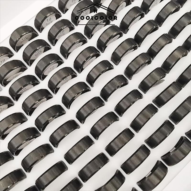 COD✨Cincin Titanium Steel Pria Korea Anti Luntur Aan Anti Karat Vintage Fashion Rings Hitam Emas  Impor Murah Aksesoris Perhiasan