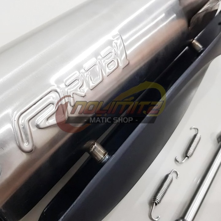 Knalpot Standar Racing Power Boom ROB1 End Cup X Yamaha NMAX OLD