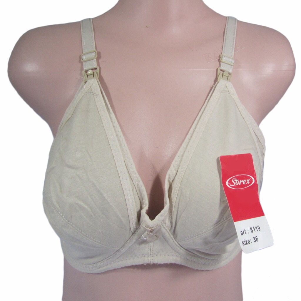 BH BRA IBU 8119 SOREX IBU MELAHIRKAAN MENYUSUI - SOREX NURSING BRA TANPA KAWAT TANPA BUSA TIPIS BISA DIBUKA DARI ATAS TUTUP PASANG - - ARA98STORE