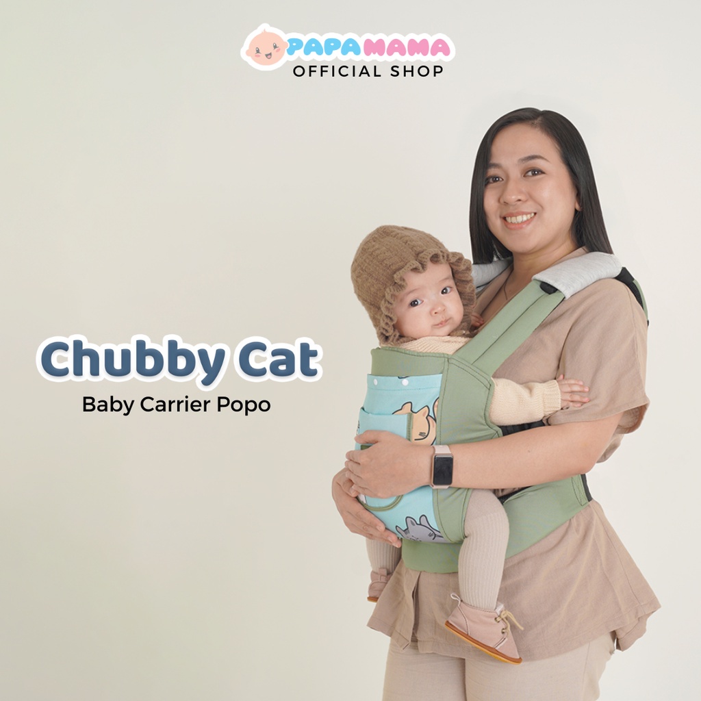 Papamama Popo Baby Carrier - Chubby Cat 7056