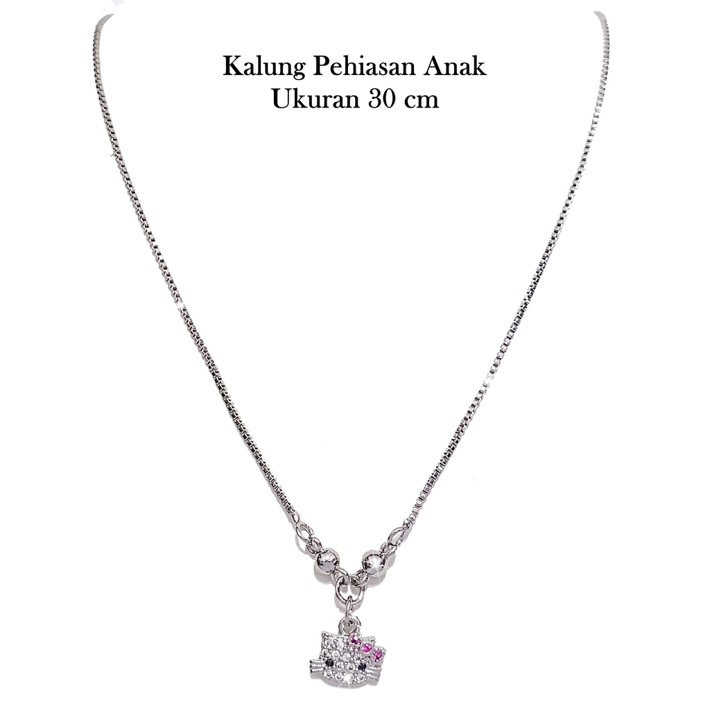 [Yuwen Xuping] Kalung permata kristal perak - bandul kalung kucing lucu - kalung remaja perempuan gold 18k