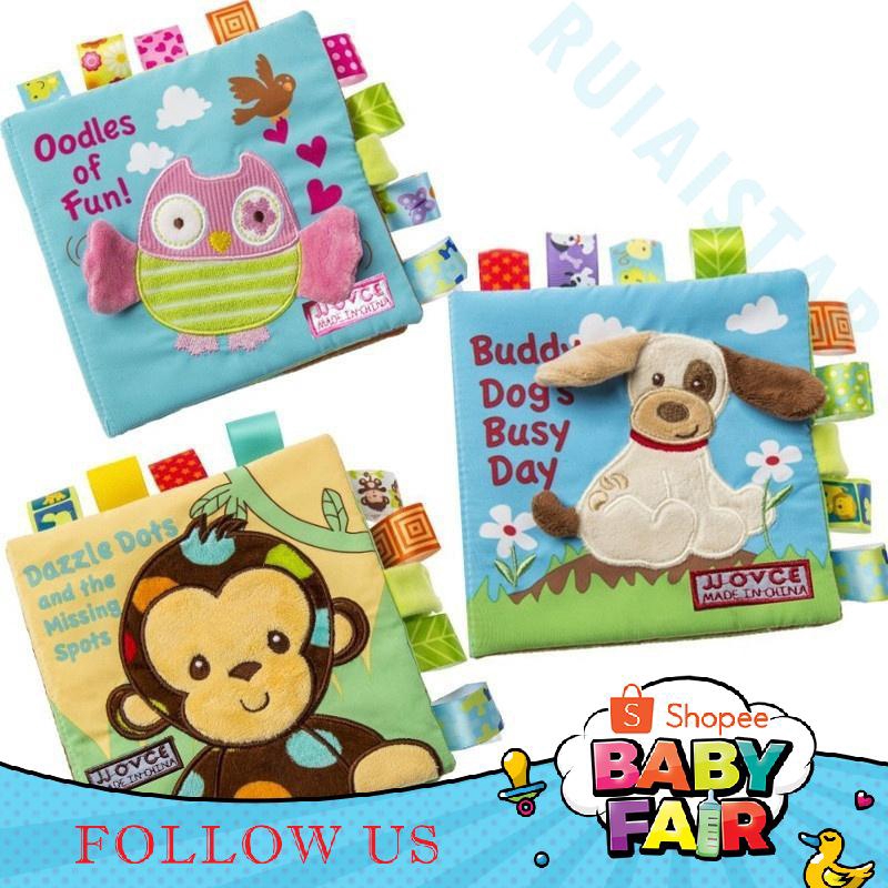 Bayar Di Tempat Mainan Edukasi Buku Kain Motif Kartun Hewan Monyet