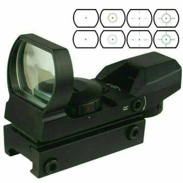 Holosight Red Green Dot Rail 11-22mm - Red Dot Scope - Holographic Sight Scope - Elektro Dot
