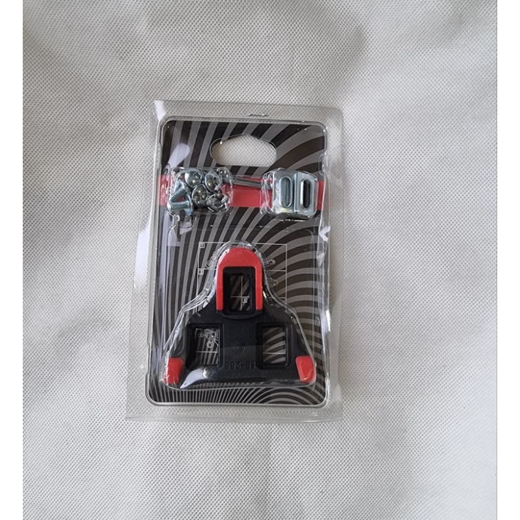 Cleat Pedal SPD Cleat Sepatu SPD SL Sepeda Roadbike Hitam Merah