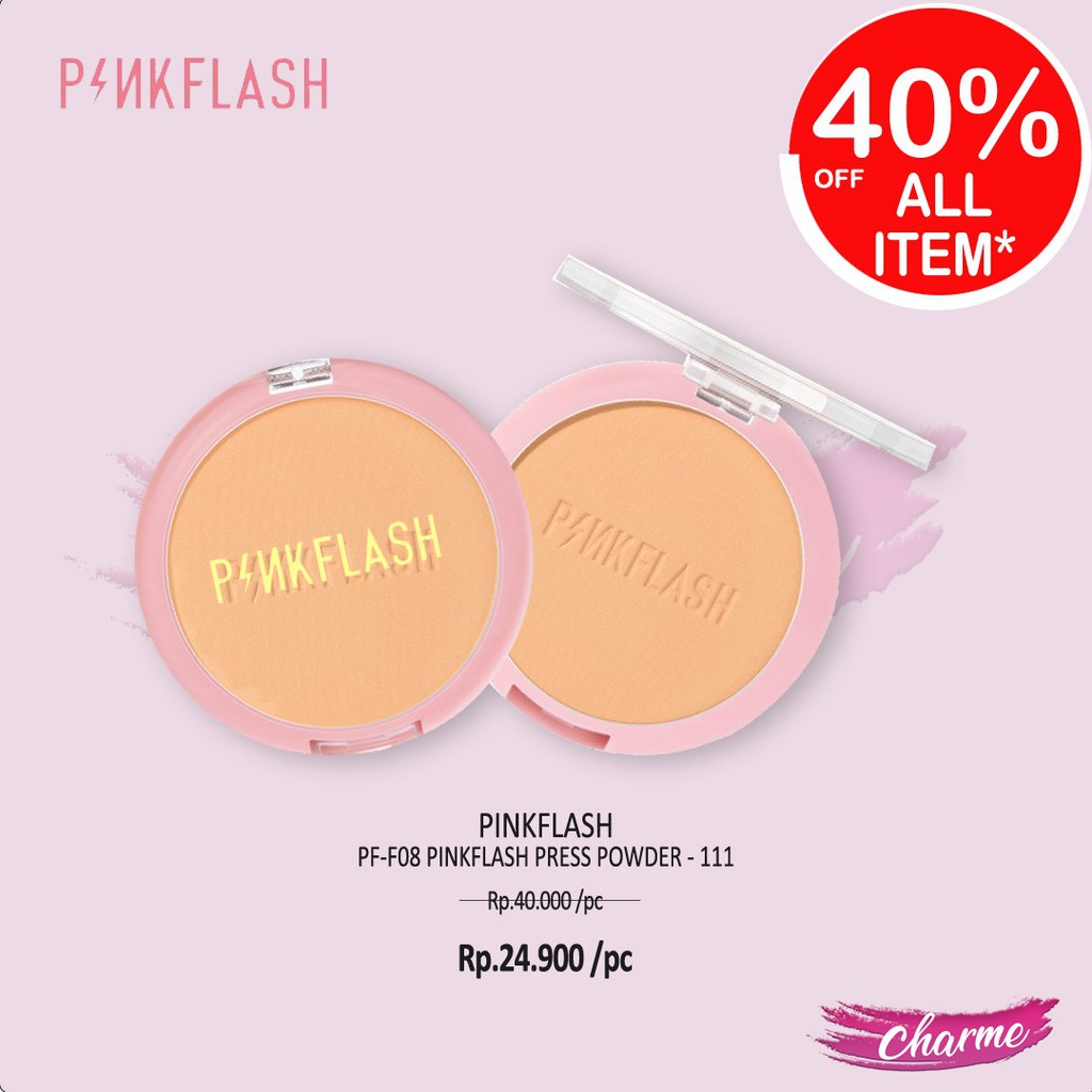 READY &amp; ORI Pinkflash Press Powder Bedak Padat PF08 PF 08 F08