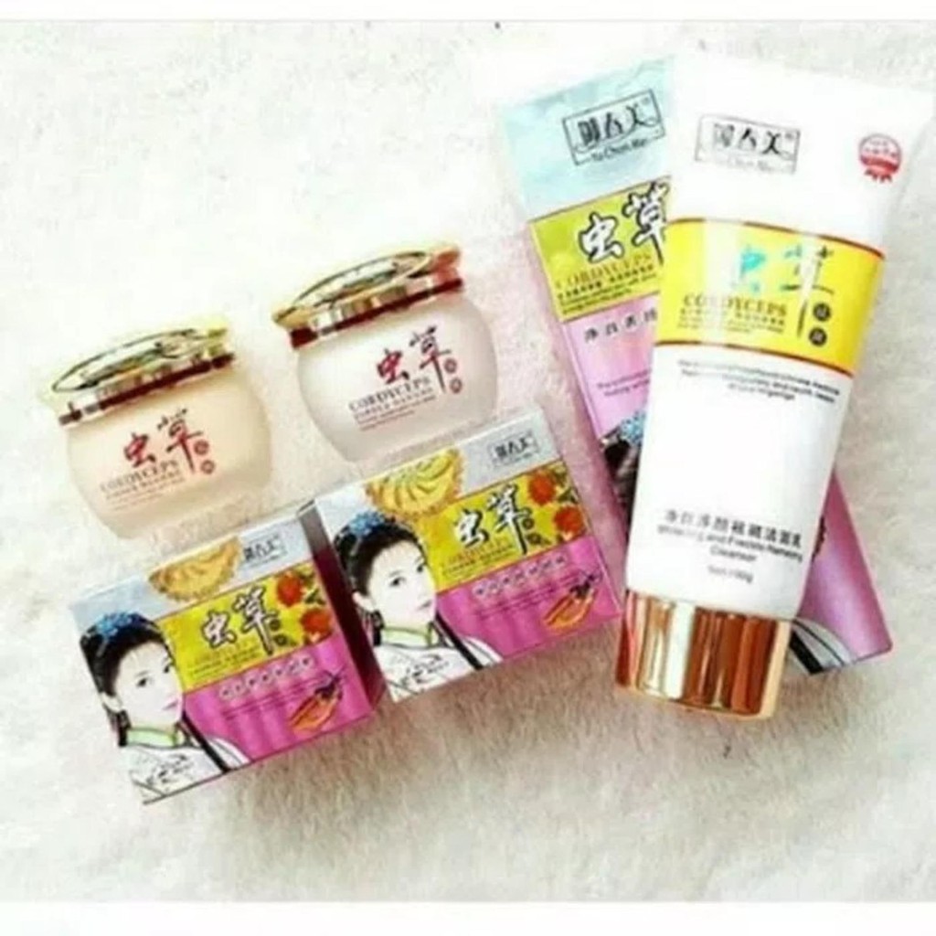 PAKET CREAM HERBAL CORDYCEPS import + CLEANSER Cordy import