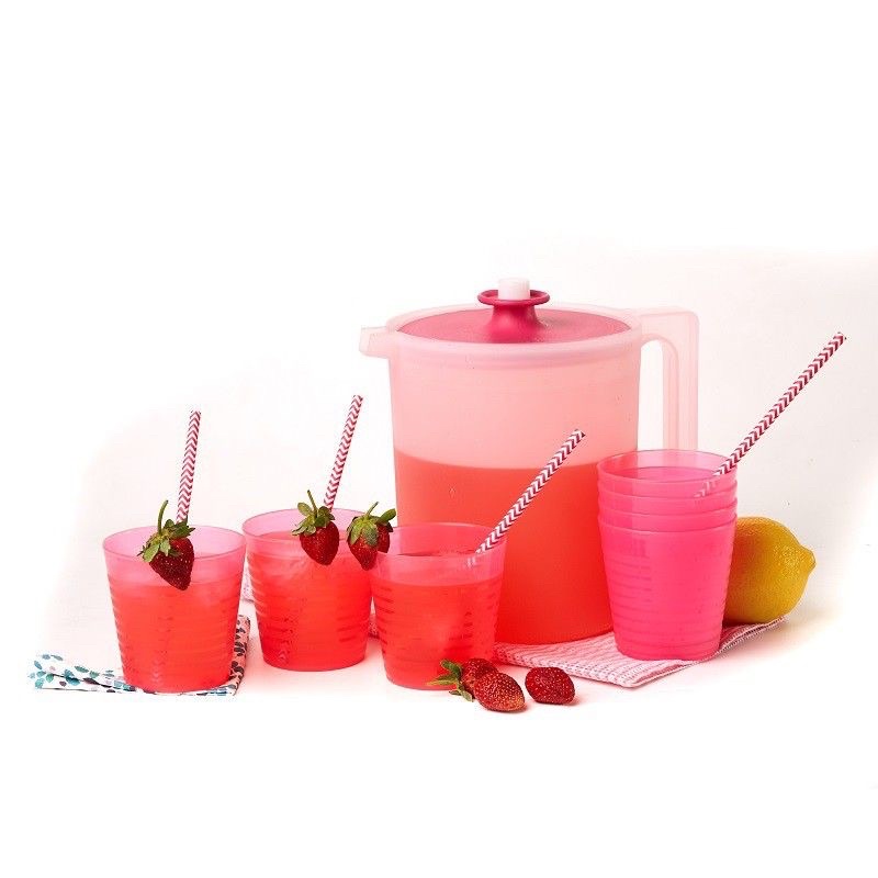 Teko set gelas isi 6pcs / Teko plastik set / tempat minuman set