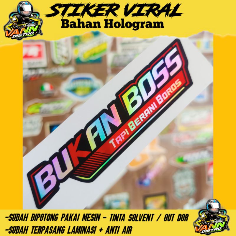 stiker bukan bos tapi berani boros