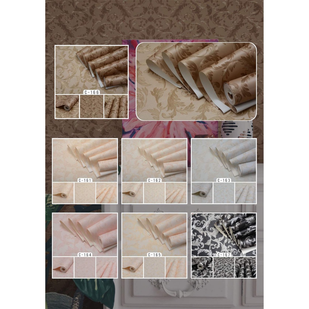 wallpaper dinding timbul buku 4 kode C