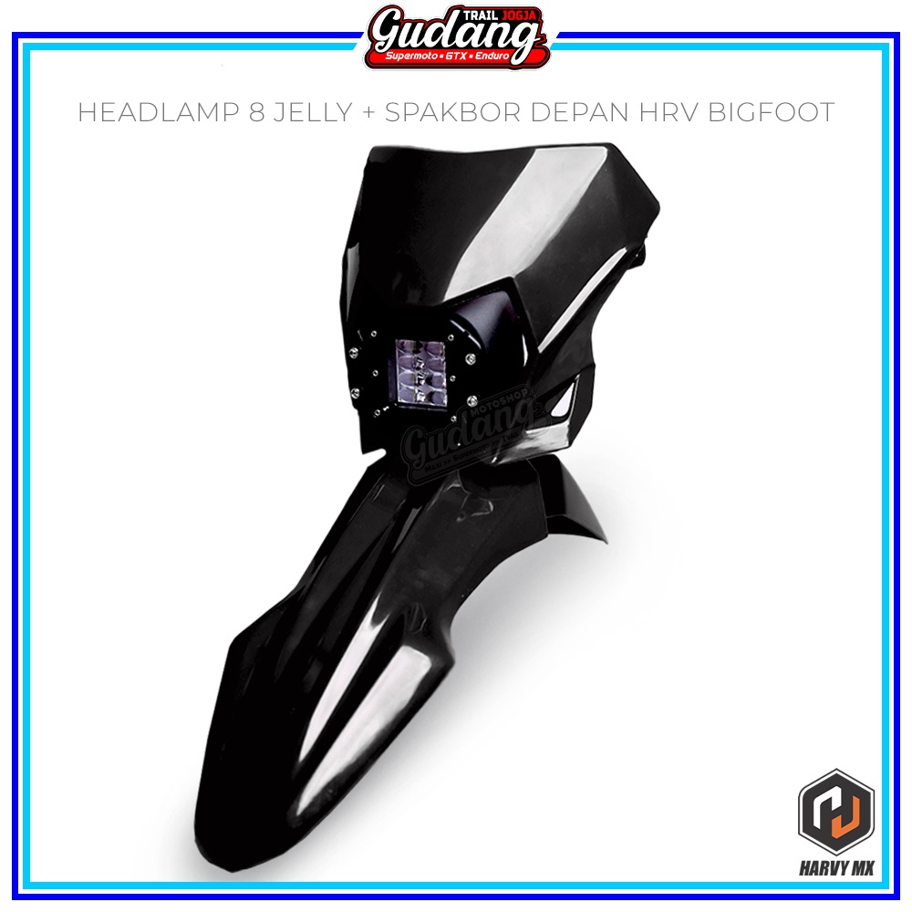 Sparkbor Slebor Depan Plus Headlamp HRV Lampu Depan LED Standar 8 LED JELLY 12 LED 2W KLX BIGFOOT