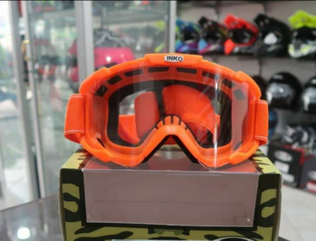 Goggle Cross / Kacamata Helm Cross Inko Silver