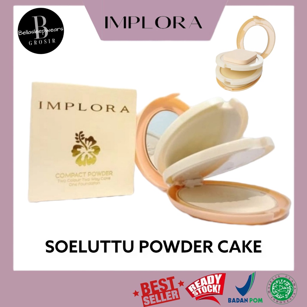 BELLA - [ IMPLORA ] BEDAK SUELUTTU 3 IN 1 POW CAKE COMPACT POWDER &amp; FOUNDATION ❣️