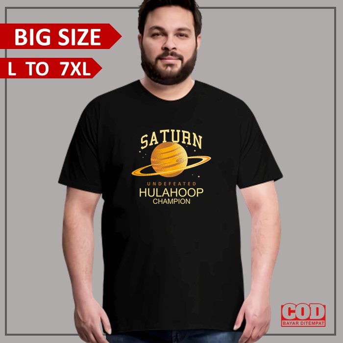 Kaos Pria Oversize Tshirt Cowok Bigsize Atasan Jumbo Laki Laki SATURNUS Size L-7XL