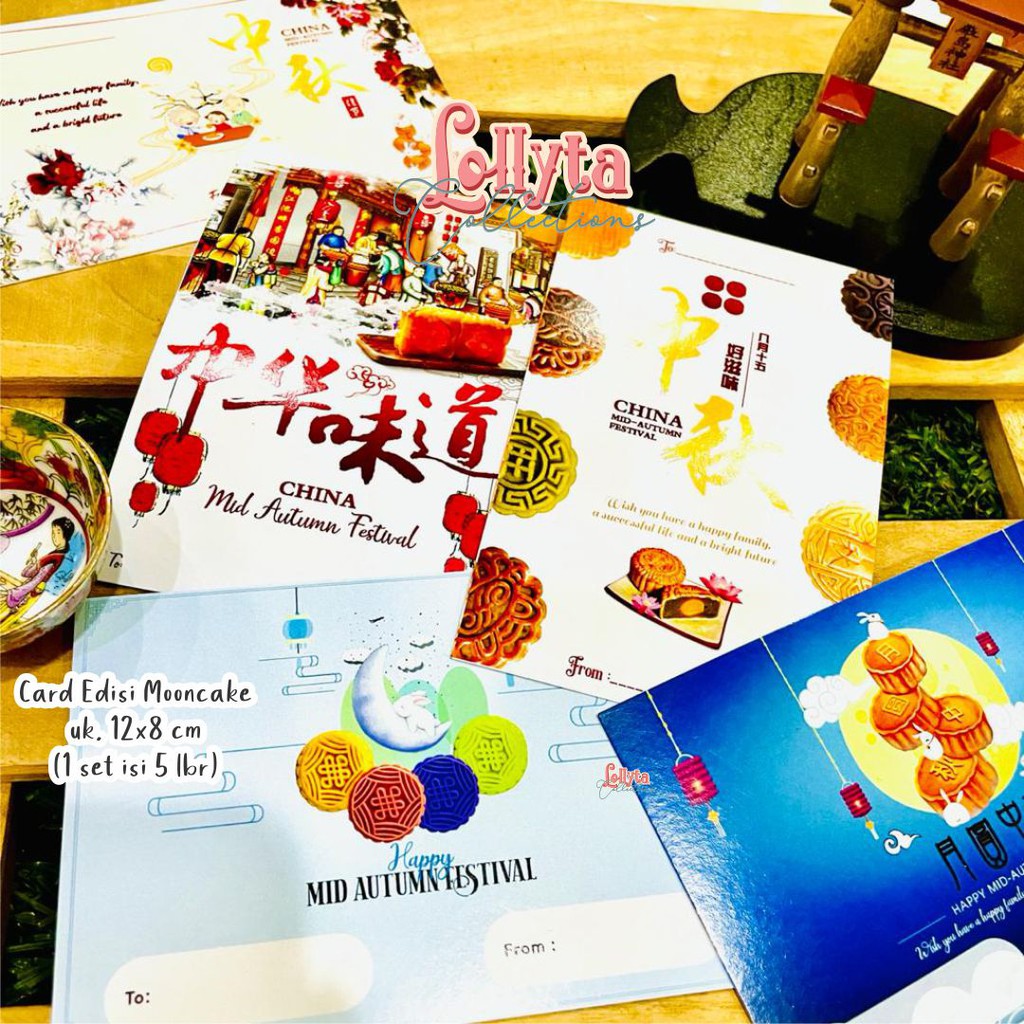 

Greeting card / Gift card MOONCAKE (1 set isi 5 lbr)