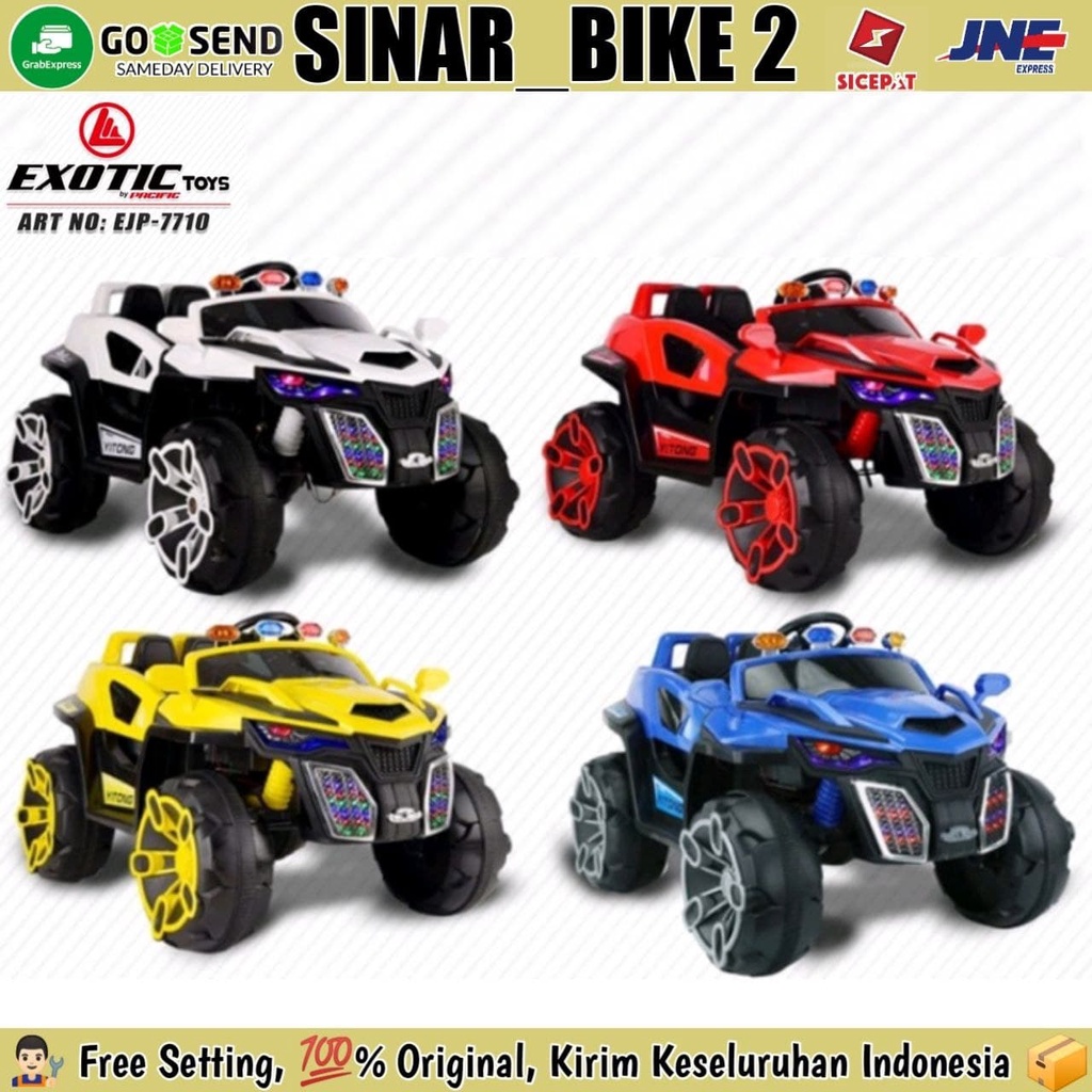 Mainan Mobil Aki Anak Exotic EJP7710 Battery 12V 7Ah Remote Control