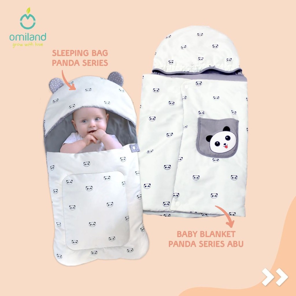 Sleeping Bag Omiiland Panda Dan Alpaca Series OWS2141 Selimut Topi Omiland