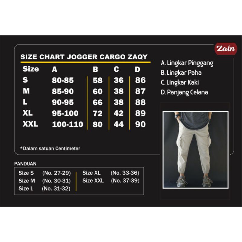 Jogger Cargo ZAQY - Zain moslem apparel