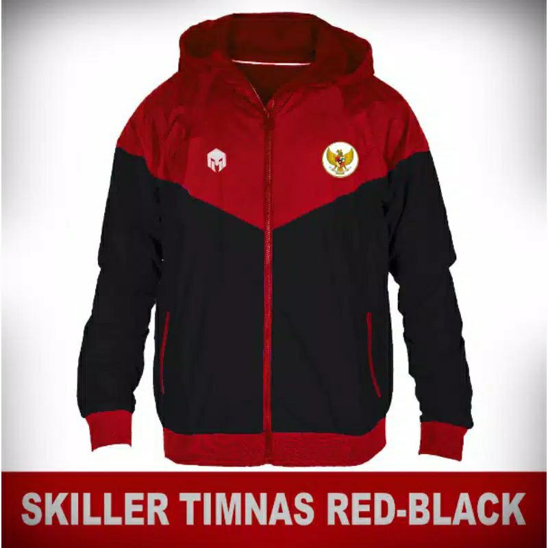 Jaket skiller timnas red black