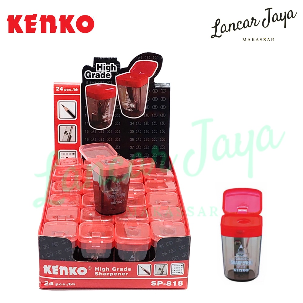 

[1 BOX / 24 PCS] Rautan KENKO Sharpener SP-818 (1 Hole)