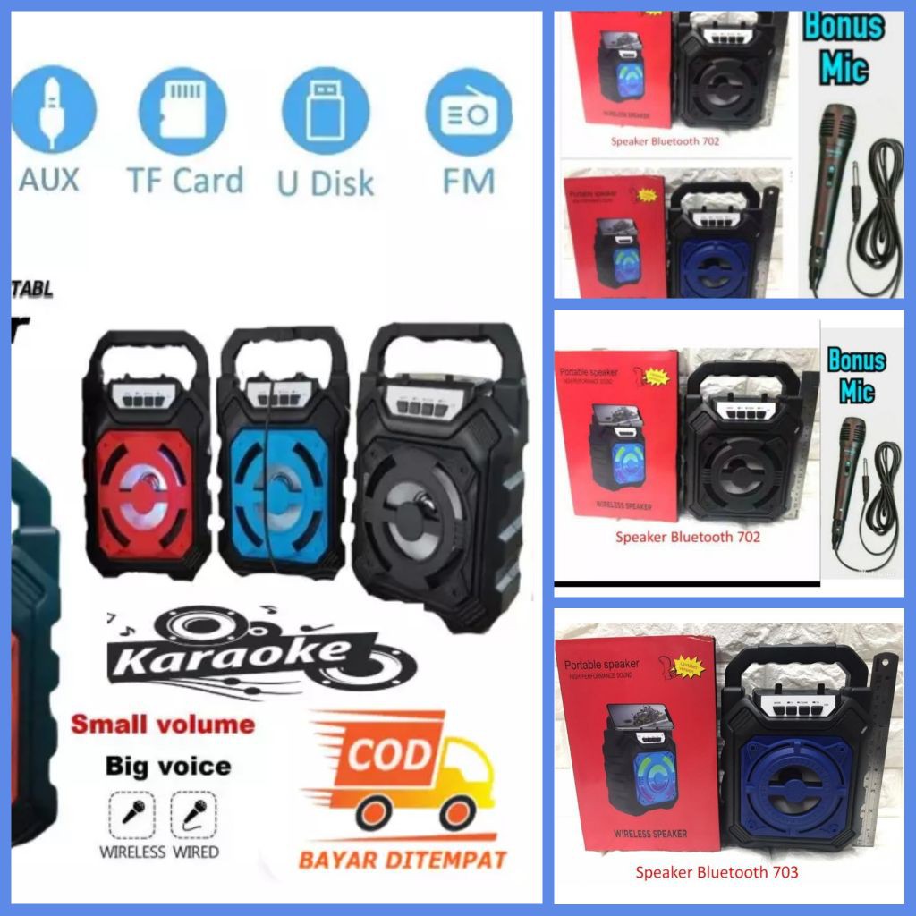 BEST SELLER  speaker bluetooth yd-702 yd-703 free mic