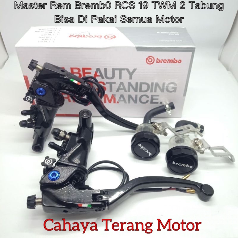 Master Rem BREMB0 TWM Corsa Corta Double Tabung Vietnam 1 Set Universal Motor , Nmax,Aerox,Xmax,Beat,Vario,Klx,Crf,Wr,Rx King,Vixion,Cbr,Cb,Xabre,Byson,Mio,Ninja,Jupiter,Vega,Force1,Fizr,Pcx,MxKing,MegaPro,GlPro,Sonic,R15,R25,Zx