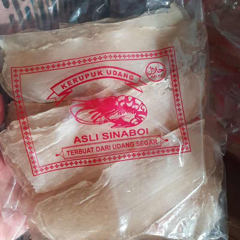 

Kerupuk udang asli sinaboi khas bagan warna Putih ( 250gr ) Rokan Hilir Riau krupuk sinaboy halal