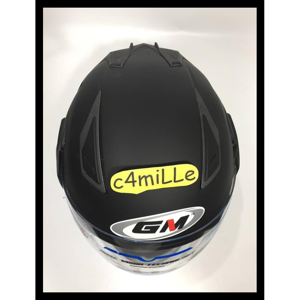 Helm Gm Interceptor Double Visor Hitam Dop / Black Dop