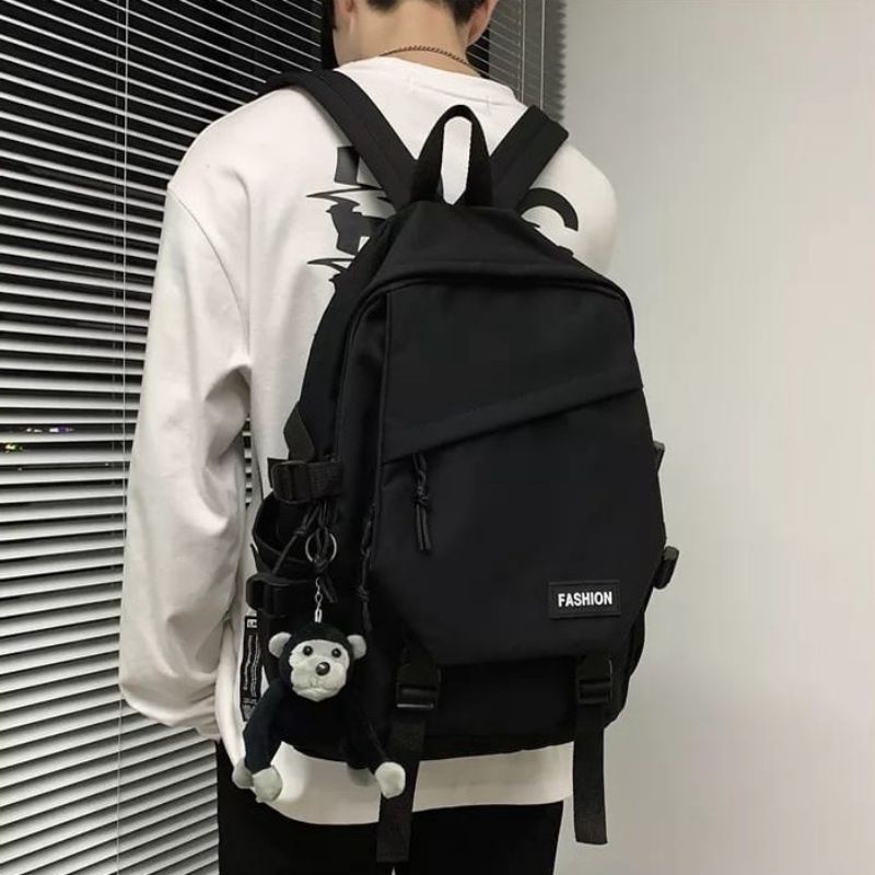 Tas Ransel Gendong Backpack Multifungsi Pria Wanita Kanvas Fashion Korea Kerja Kuliah Anti Maling Cewek Remaja Kekinian