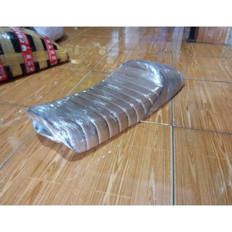 Jok Cafe Racer W175 Horisontal Coklat Muda