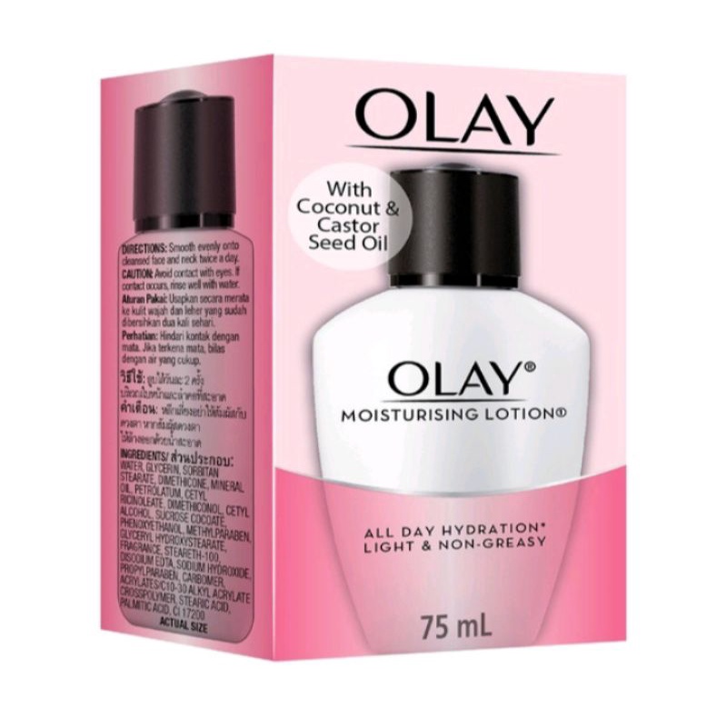 OLAY NATURAL WHITE KRIM PENCERAH BRIGHTENING MOISTURIZING LOTION PELEMBAB 75ML