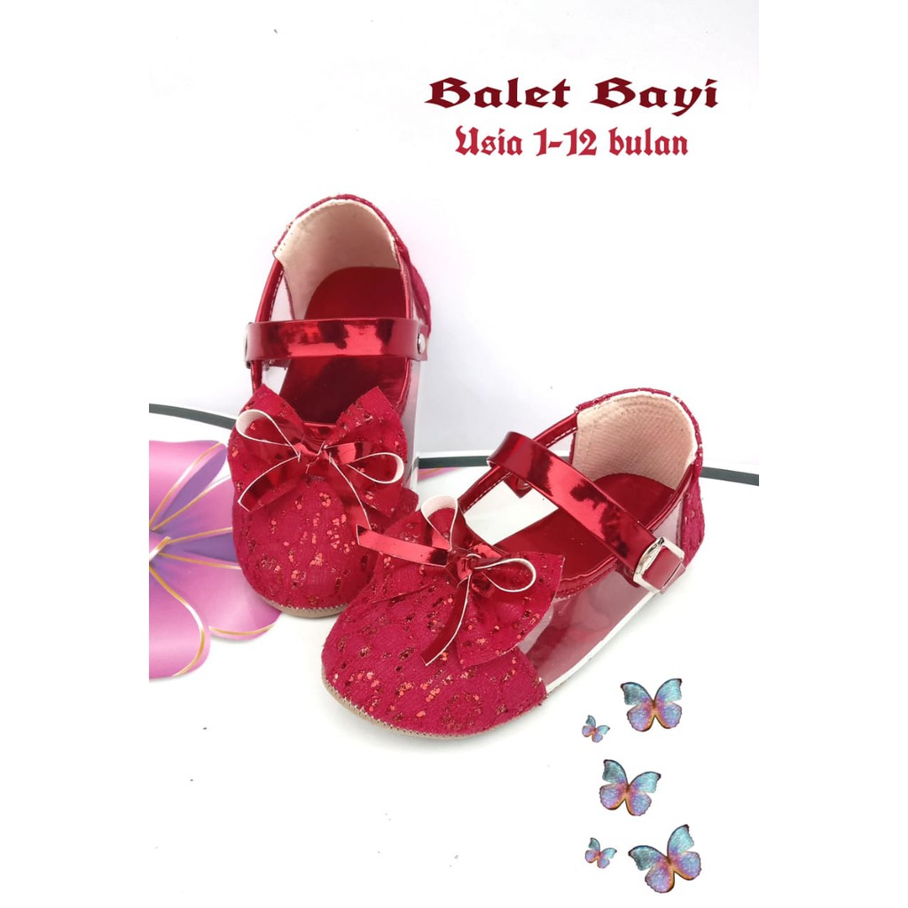 Sepatu Bayi Baby Shoes Flatshoes Sepatu Bayi Balet Mika Lucu 1-11 Bln Sepatu Bayi Cantik Murah