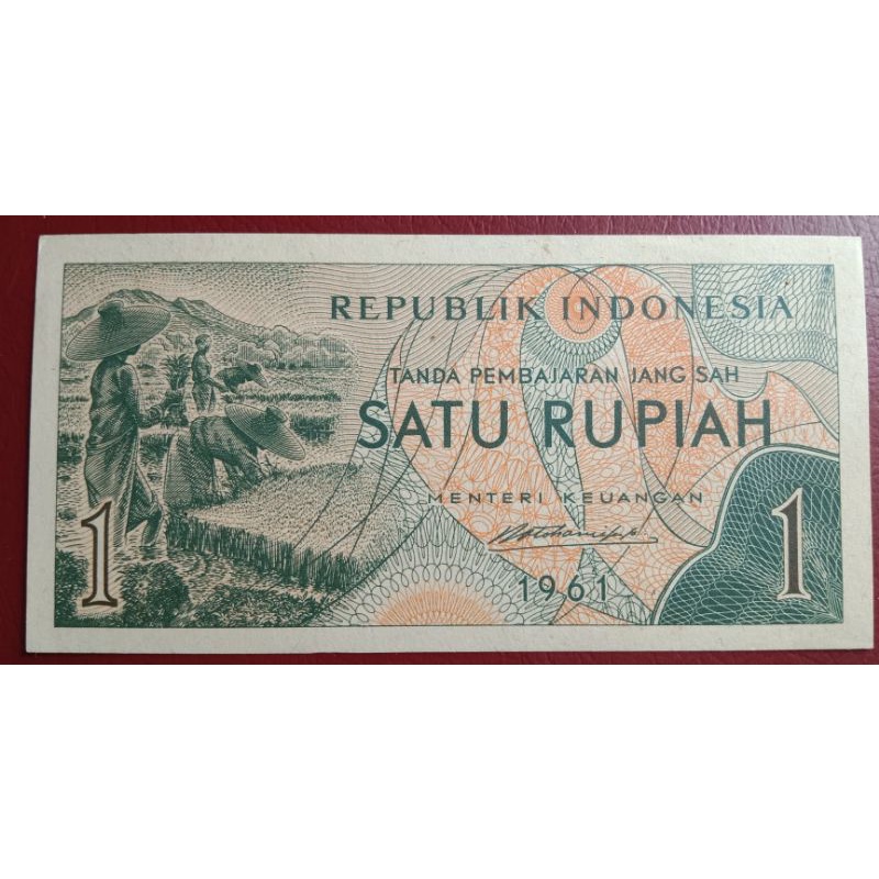 UANGKUNO 1 RUPIAH SANDANGPANGAN THN 1961
