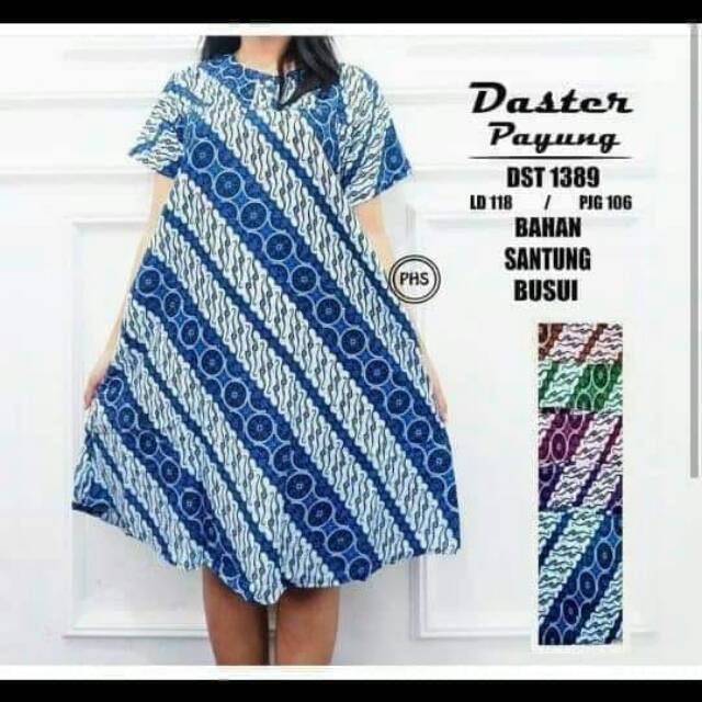 Daster payung dengan bahan katun corak batik