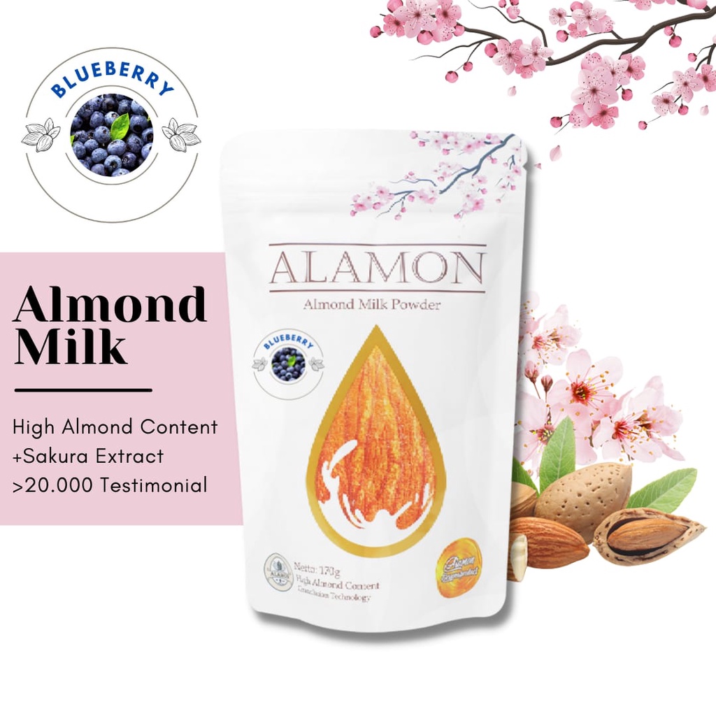 Susu Almond Bubuk- Alamond Milk Susu Nutrisi Otak dan Kulit Aneka Rasa - Asi Booster