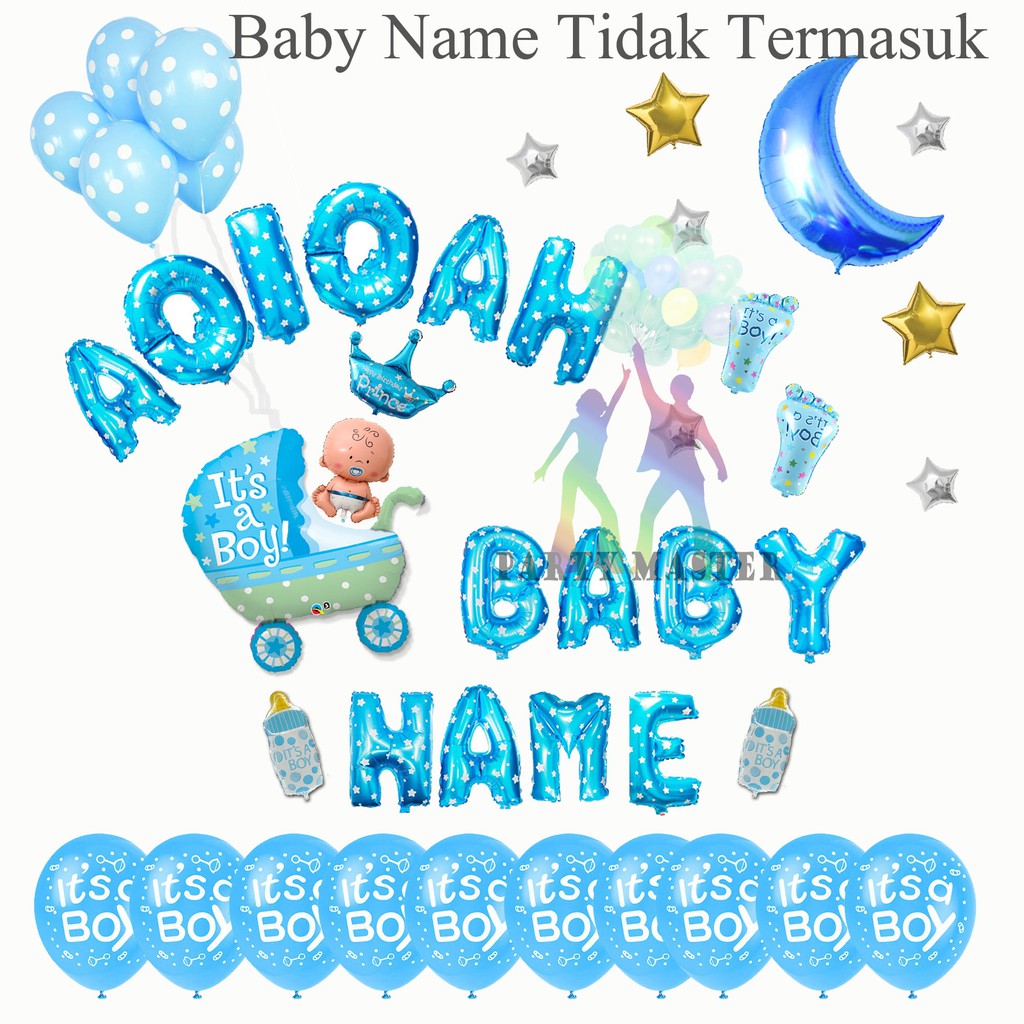 PartyMaster Dekorasi Balon Foil  Aqiqah Tasyukuran 