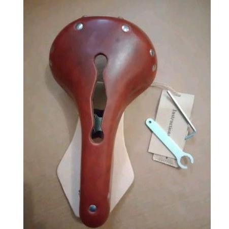 Sadel kulit gyes coklat muda