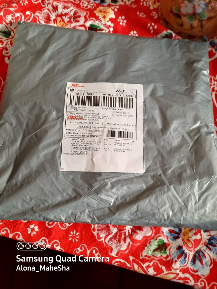 T-shirt Couple Motif Batik Cap Katun Oversize Xxxl Jumbo Terlaris