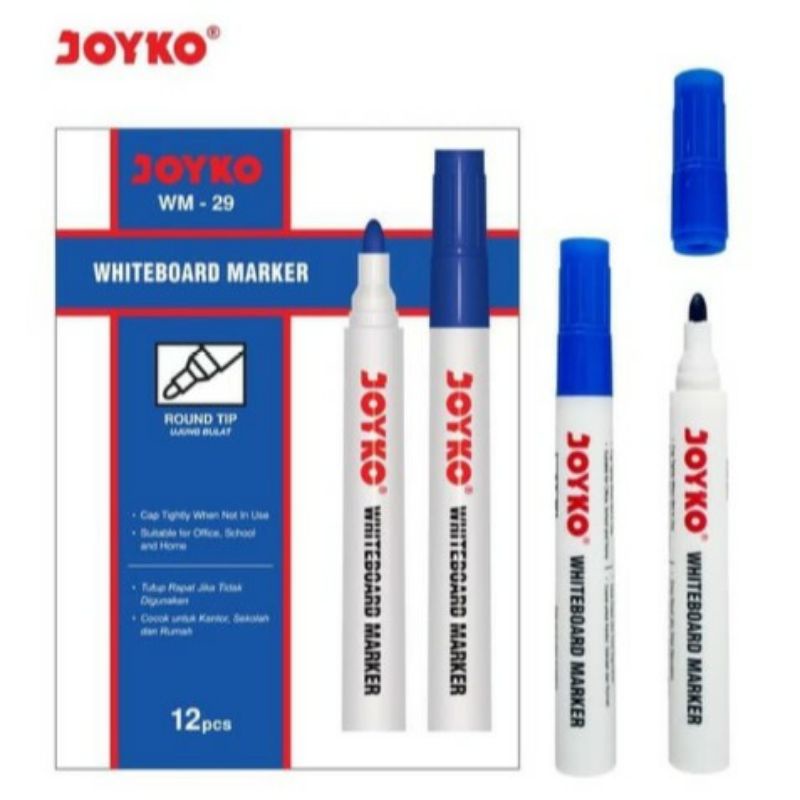 

Spidol Whiteboard Marker Joyko WM-29 Biru (Pcs)