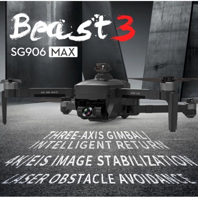 DRONE SG906 PRO 3 MAX 4K EIS VERSI EVO LASER MENGHINDARI HAMBATAN 3 AXIS GIMBAL