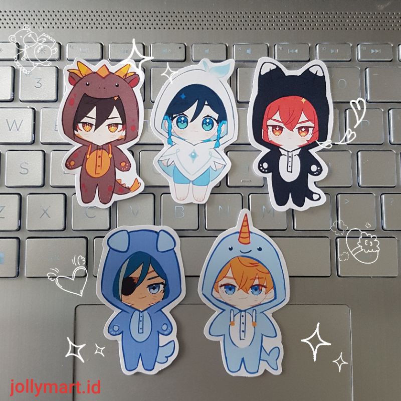 5 pcs/set sticker genshin impact