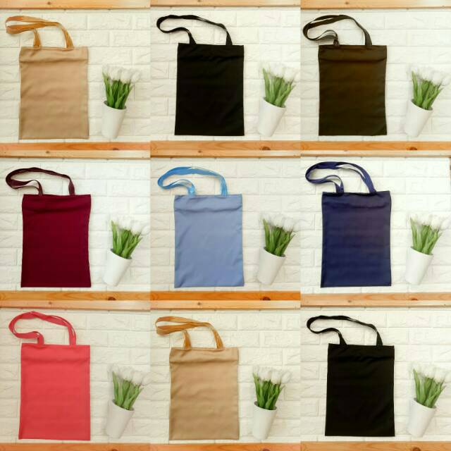 casual tote bag polos premium bahan drill halus