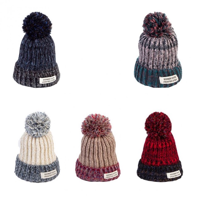 IMPORT MOLLAD Hat Wool Pom Topi Rajut Wool Pom Pom Winter Musim Dingin Hat Beanie infinity