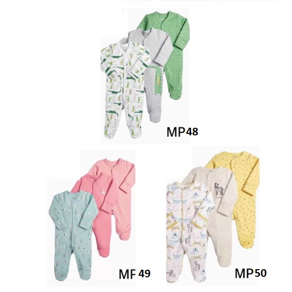 (Kiddiwear) MP46-50 Mamas Papas Sleepsuit Jumper bayi panjang tutup kaki tangan